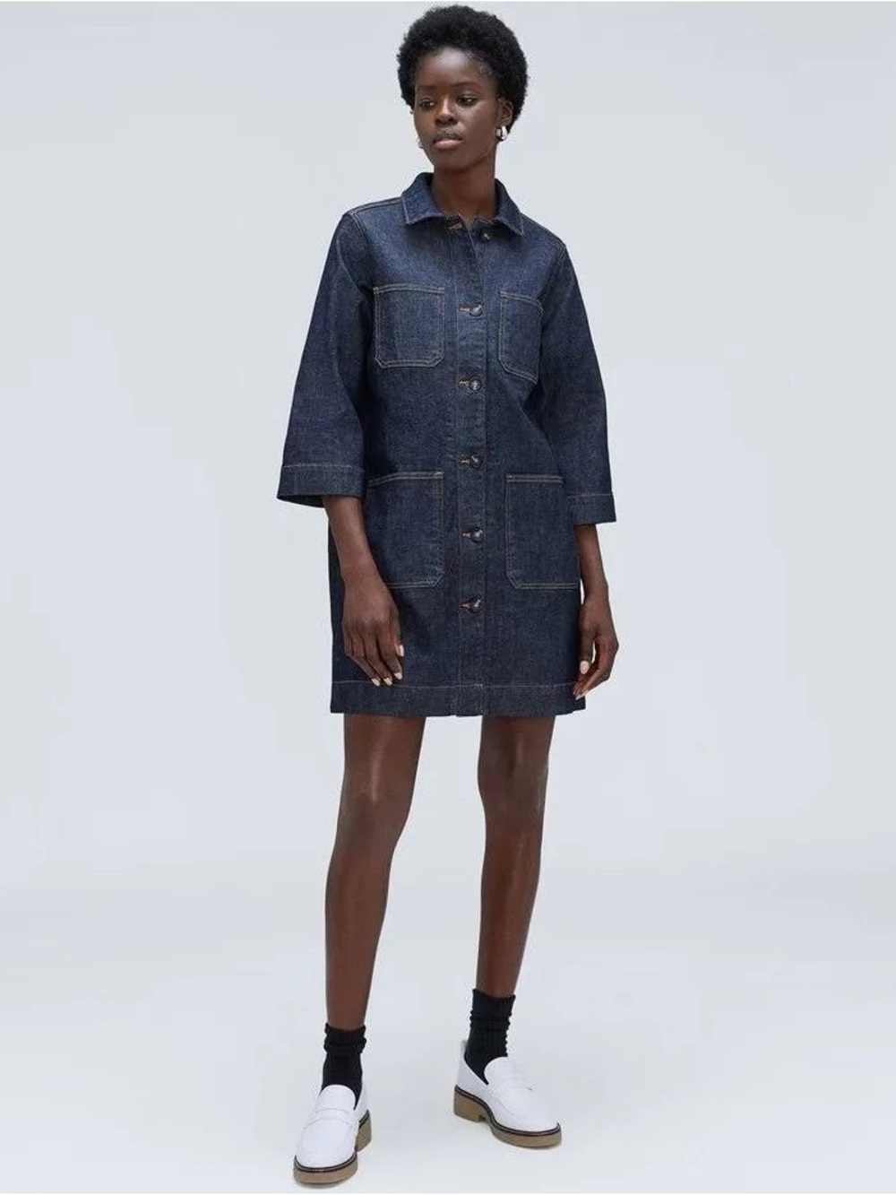 Everlane mini chore dress coat dress